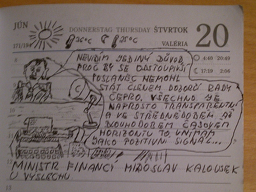 Miroslav Kalousek u vslechu mluv v samch floskulch