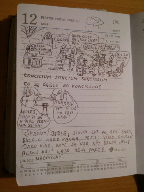 Posvtn svat koncil, na kterm se biskupov perou a nadvaj si