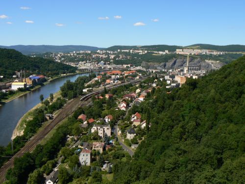 Pohled na Ústí nad Labem ze Střekova