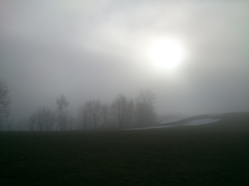 Utopen slunko v mlze