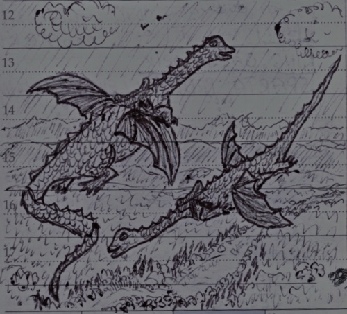 Saphira a Frnen spolu ltaj a hraj si nad ekou Ramr