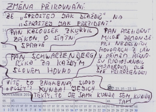 e se nestyd, mluv sprost jak prezident!