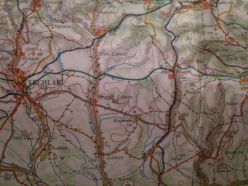 Zelen znaka na map z roku 1959