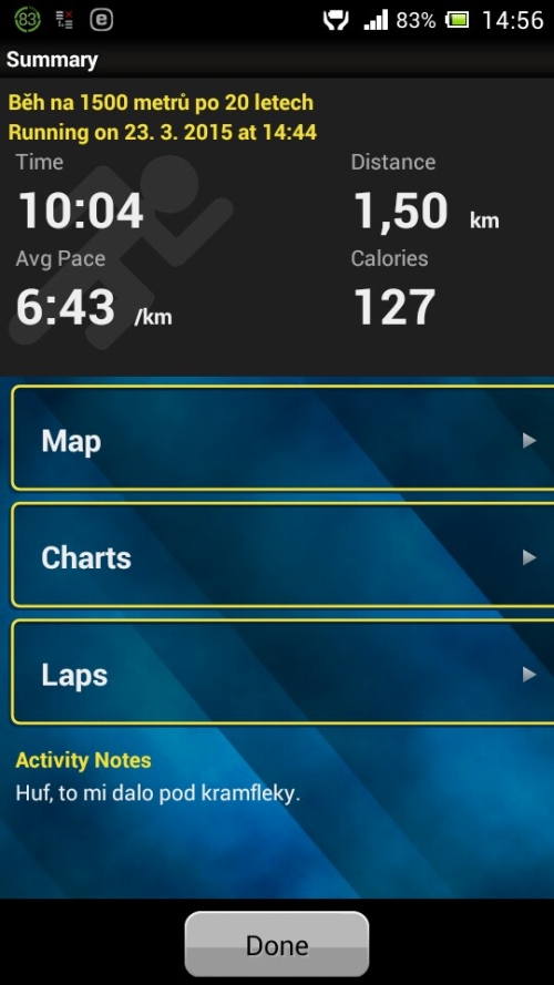 Vsledek mho bhu na 1500 metr