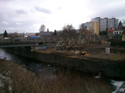 Provizorn most pes Labe