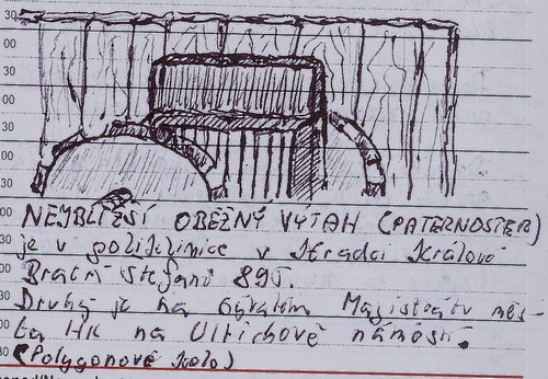 Pohled na kabinku ve strojovn obnho vtahu