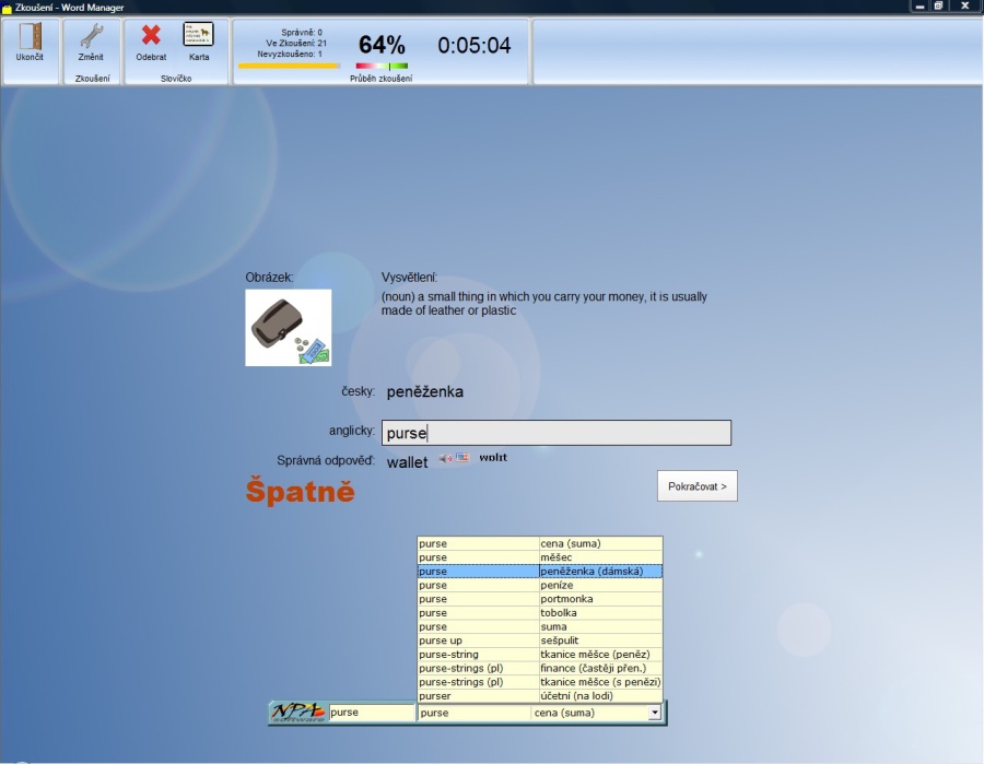 Synonymum vyhodnoceno jako špatná odpověď