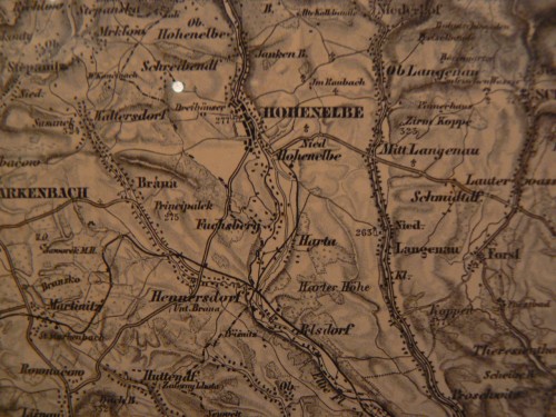 Vojenská mapa okolí Vrchlabí