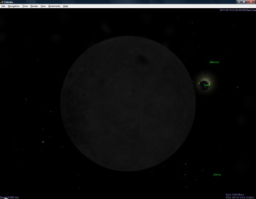 Pohled na zatmn z odvrcen strany Msce