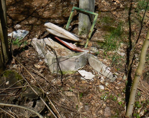 Rozbit kaplika kov cesty