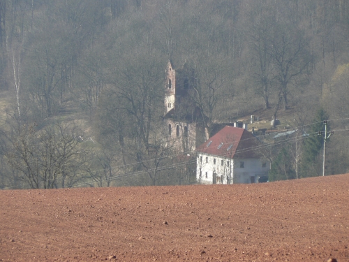 Zcenina hornho kostela v Rudnku