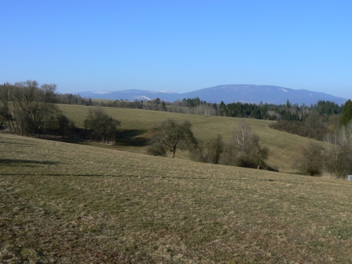 Vhled z cesty k Hlinskmu vrchu