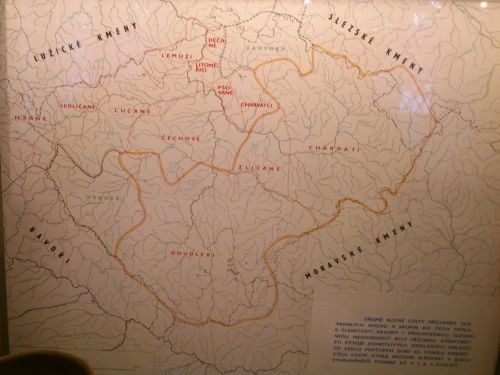 Mapa kmenovch zem v dnench echch